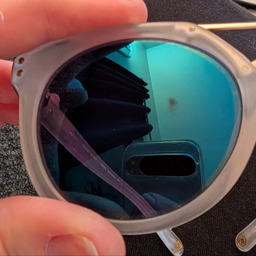 Rare Henri Bendel Mirrored Frosted Pink Broadway Sunglasses - Picture 10 of 11